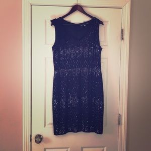 Navy Blue Sequin Cocktail dress